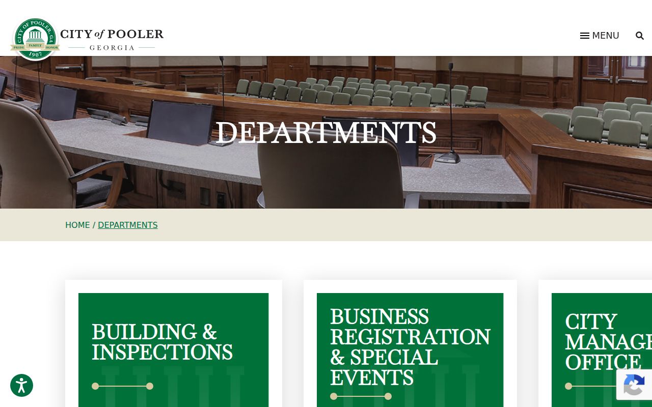 Pooler people directories with City of Pooler department contacts
